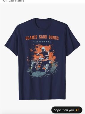 Glamis Sand Dunes California Graphic T-Shirt size S